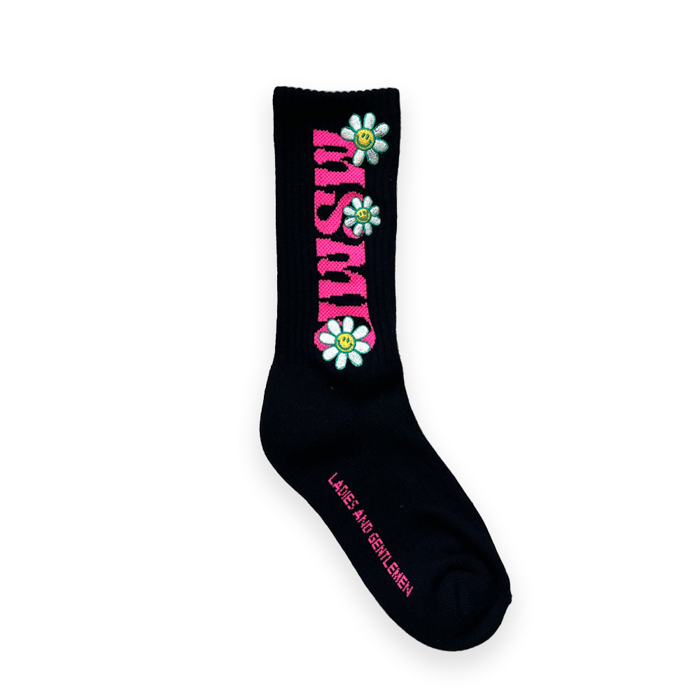 Flower logo socks Black