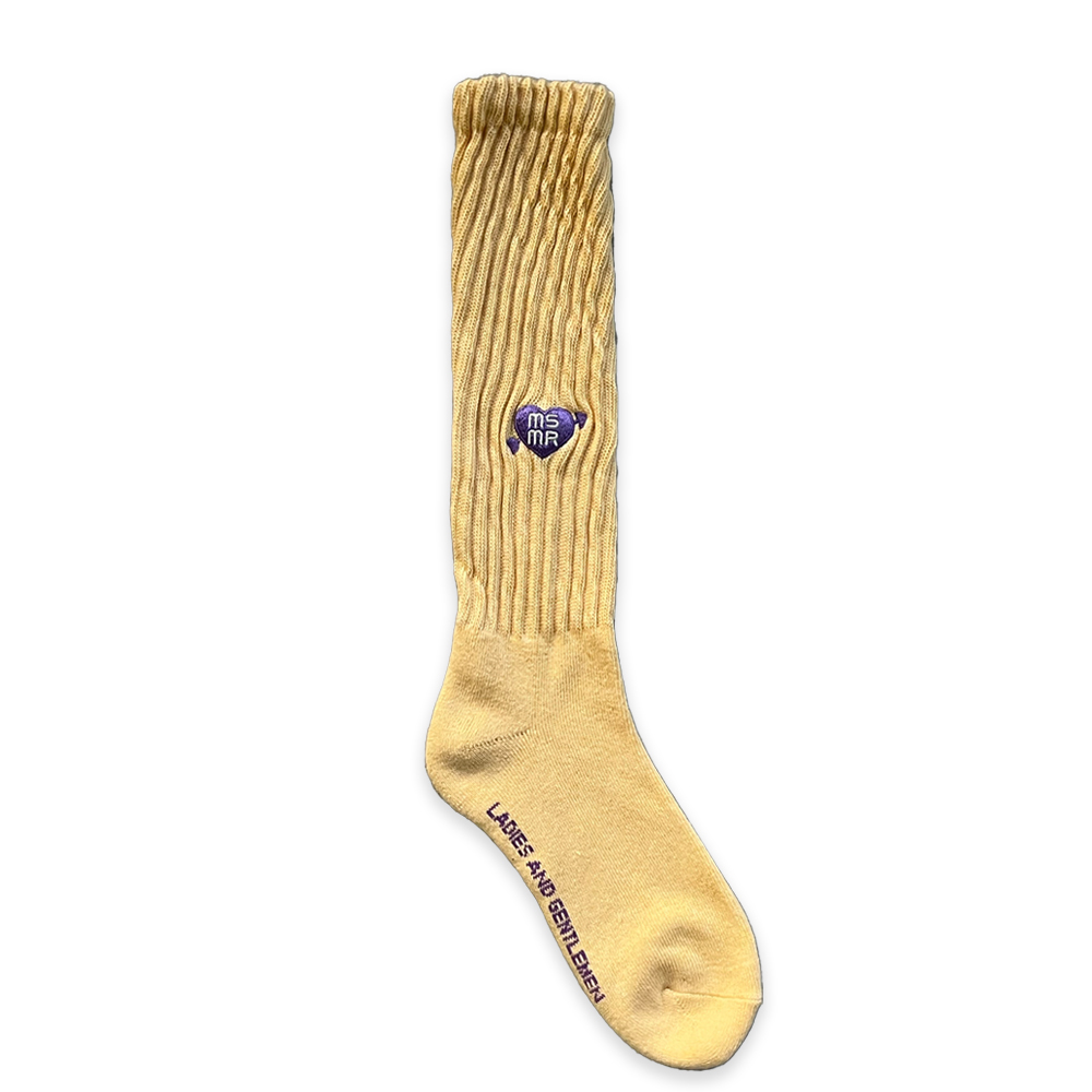 Cupid Heart logo socks Yellow