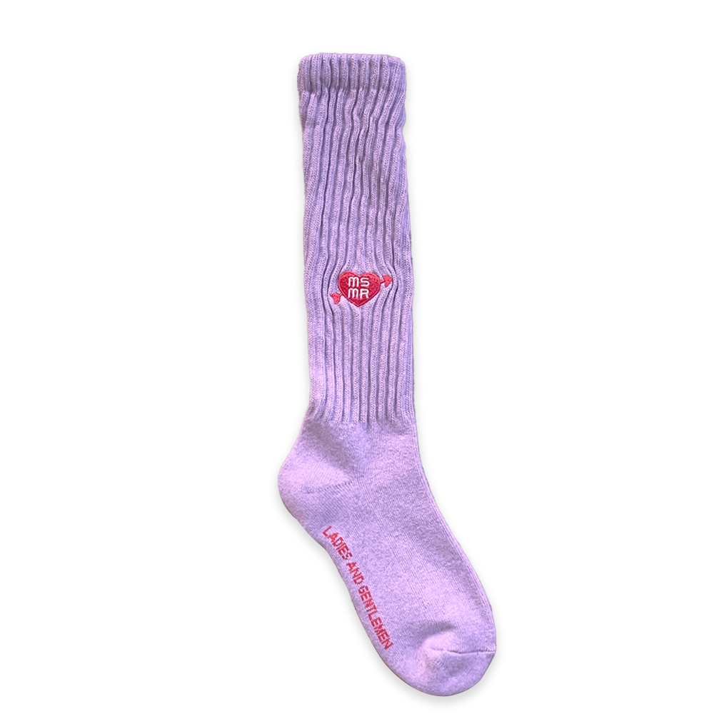 Cupid Heart logo socks Purple