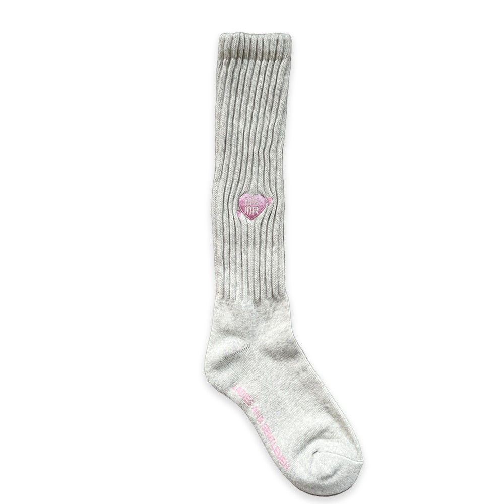 Cupid Heart logo socks L. grey