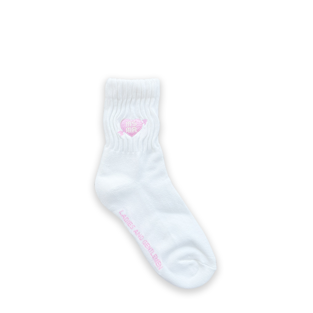 Cupid Heart Logo Short socks White
