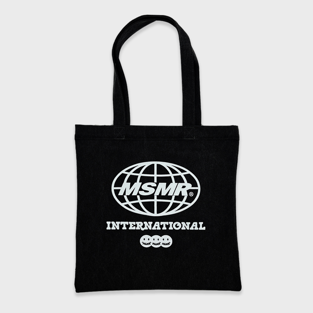 Global logo eco bag Black