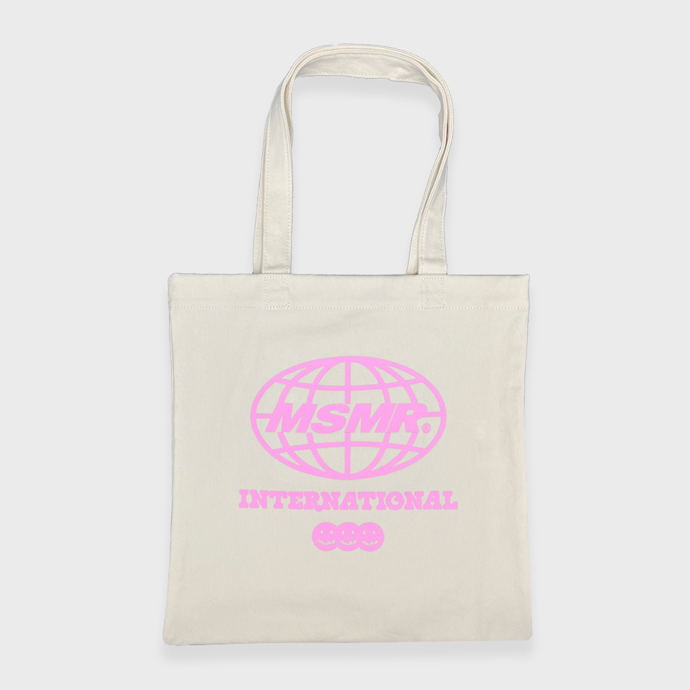 Global logo eco bag Cream