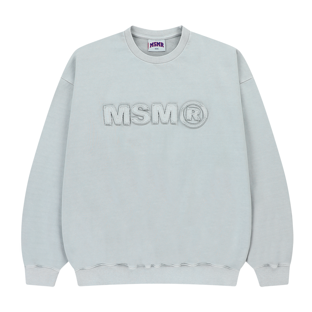 MSMR Patch dyed  Sweatshirt L.Grey