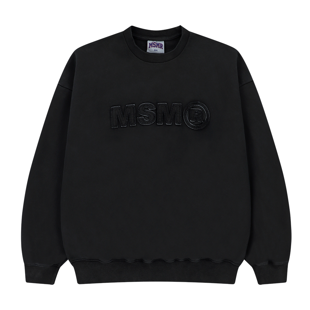 MSMR Patch dyed  Sweatshirt Black