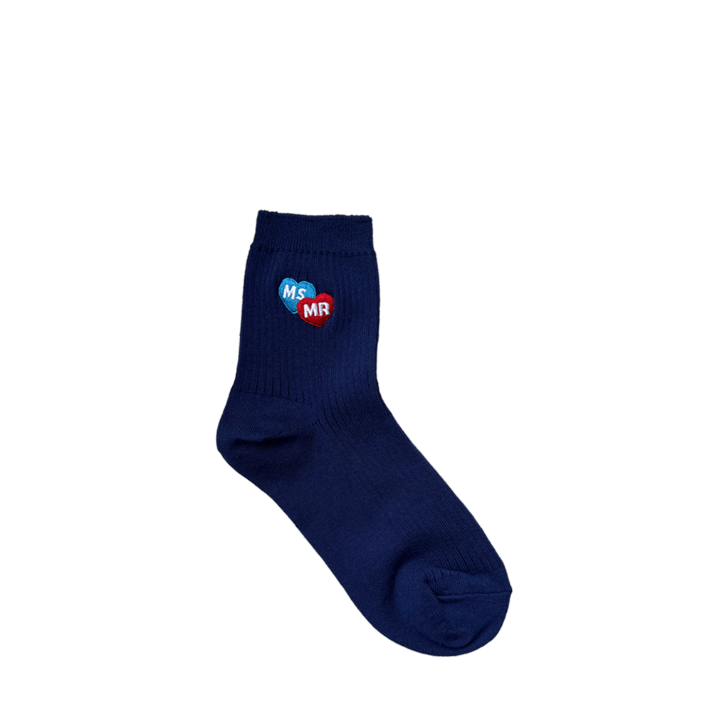 Double Heart logo Socks Navy blue