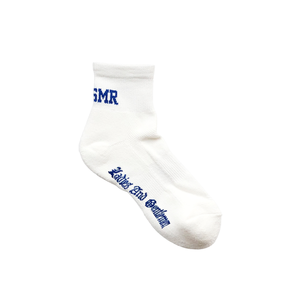 MSMR Short Socks Off White Blue