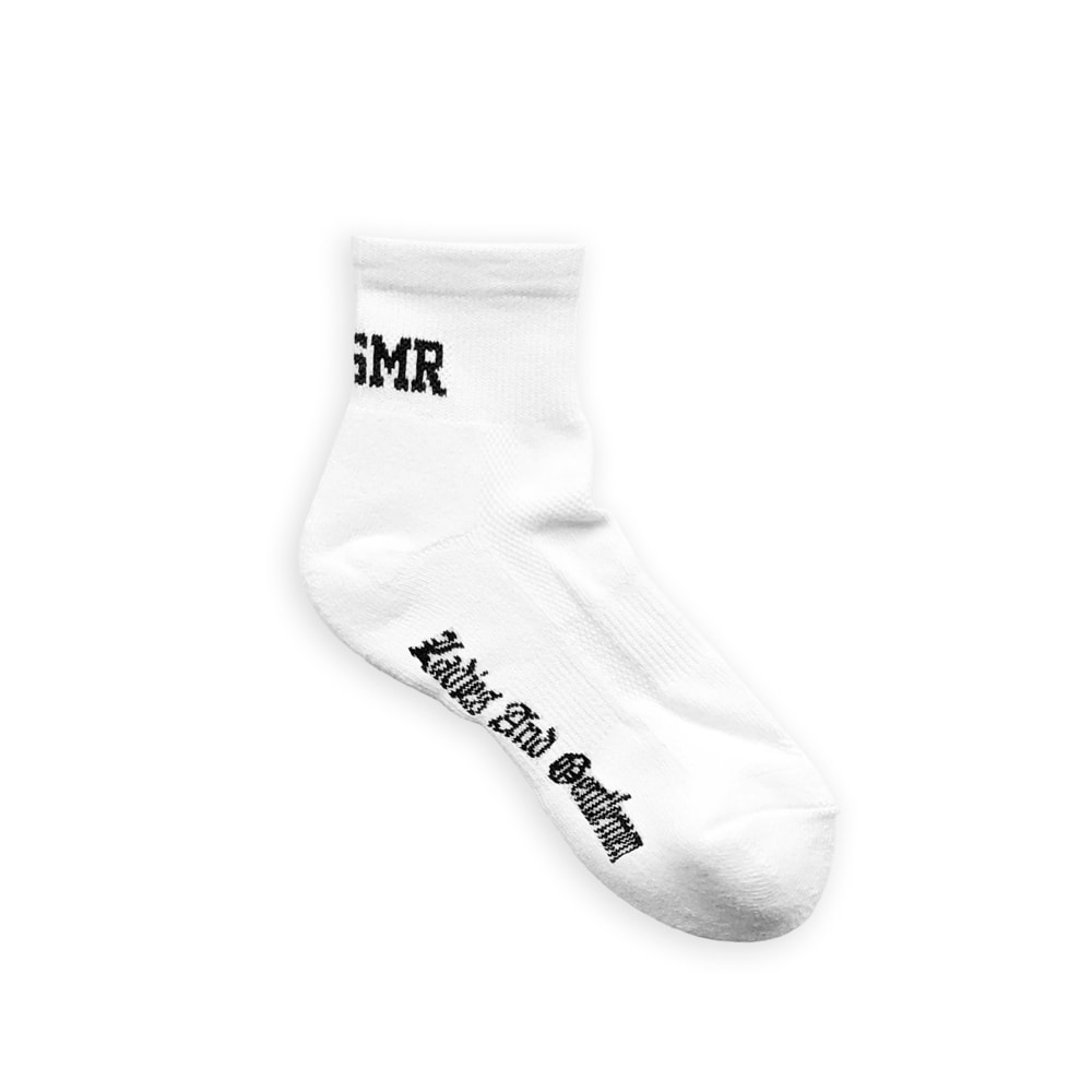 MSMR Short Socks Off White Black