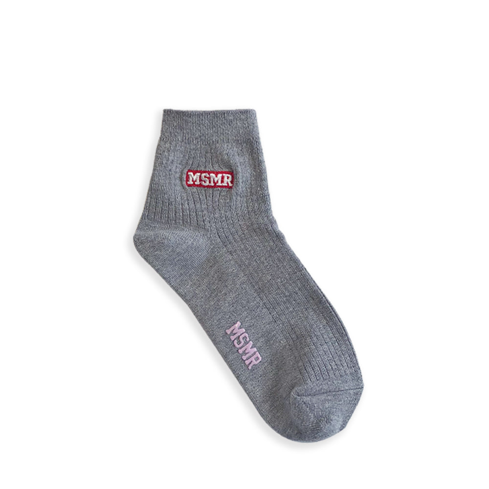 MSMR Oblong Logo Socks Grey