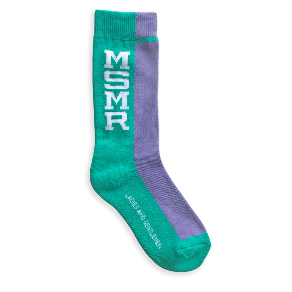 MSMR Twotone Socks Turquoise Purple