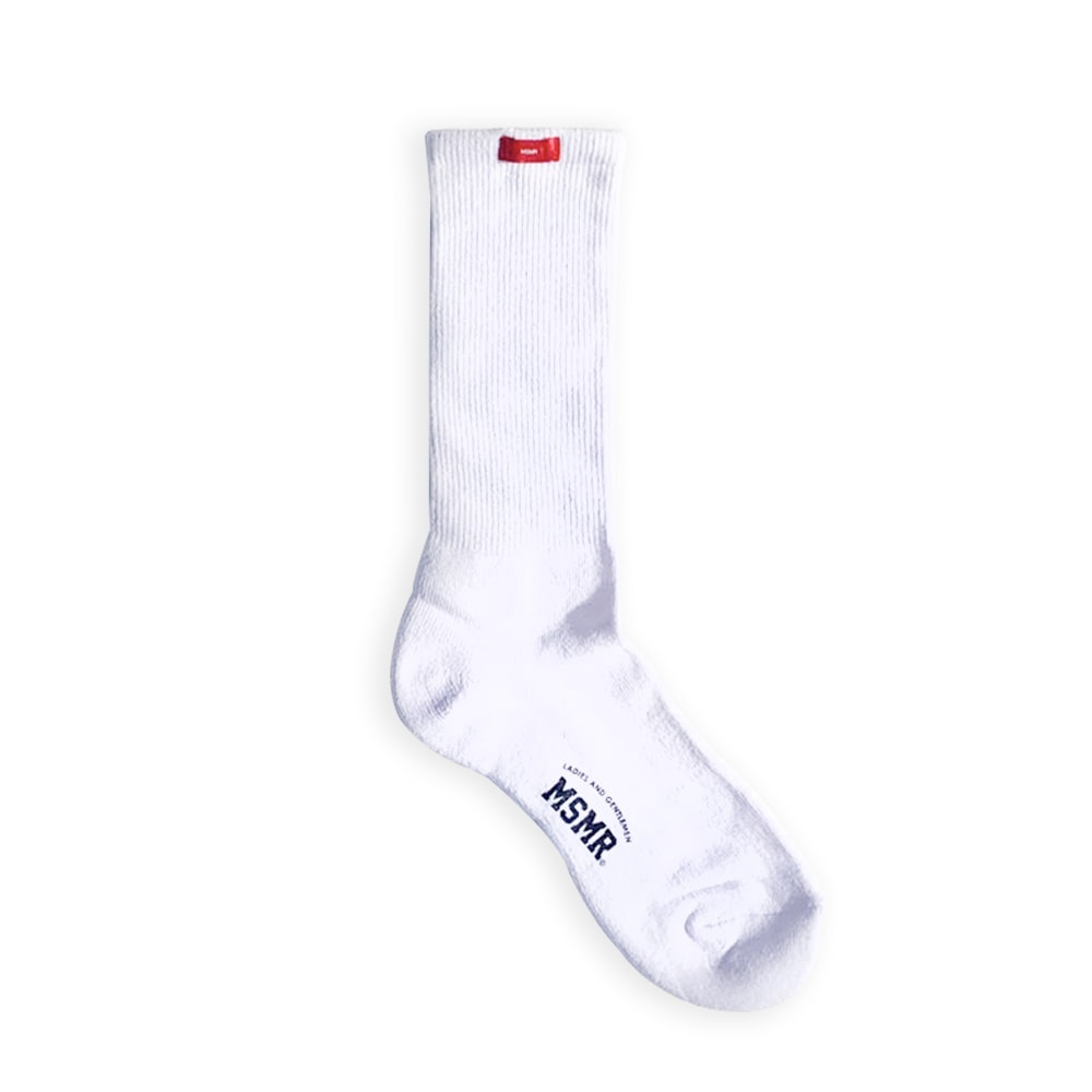 MSMR Red Label Socks White