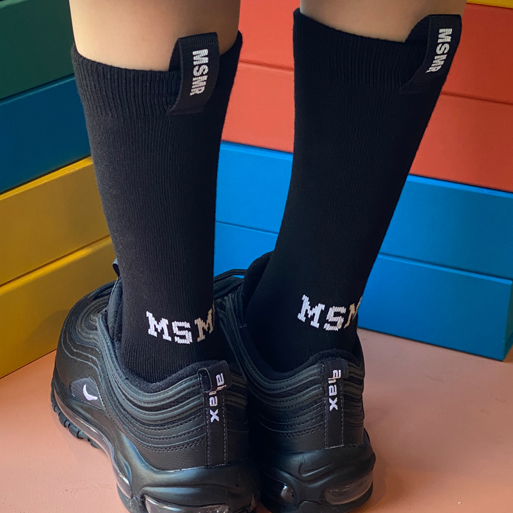 MSMR Mid Calf  Socks Black