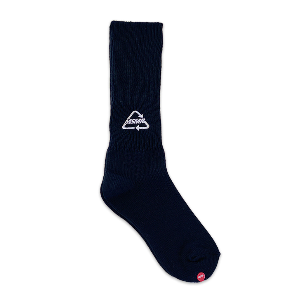 MSMR Knit Triangle Logo Socks Black