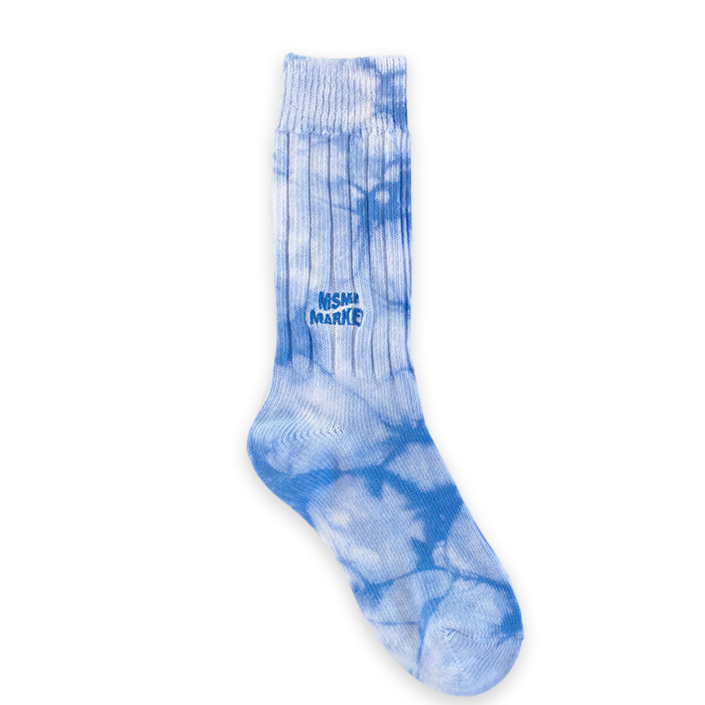 Dyed Cloud Logo Socks Blue