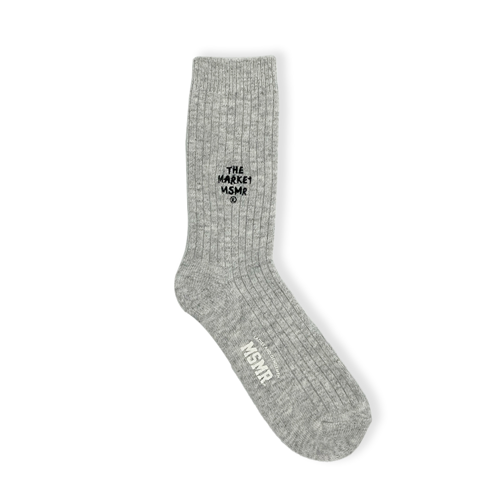 Market Logo Angora Wool Socks Light gray  재입고