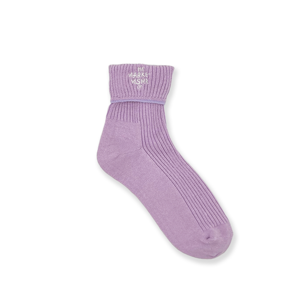 Market Cuffs Socks Purple