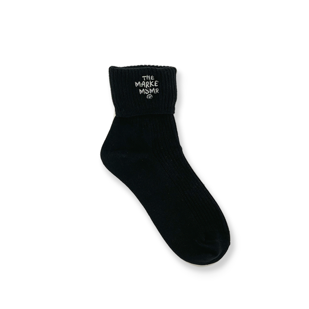 Market Cuffs Socks Black